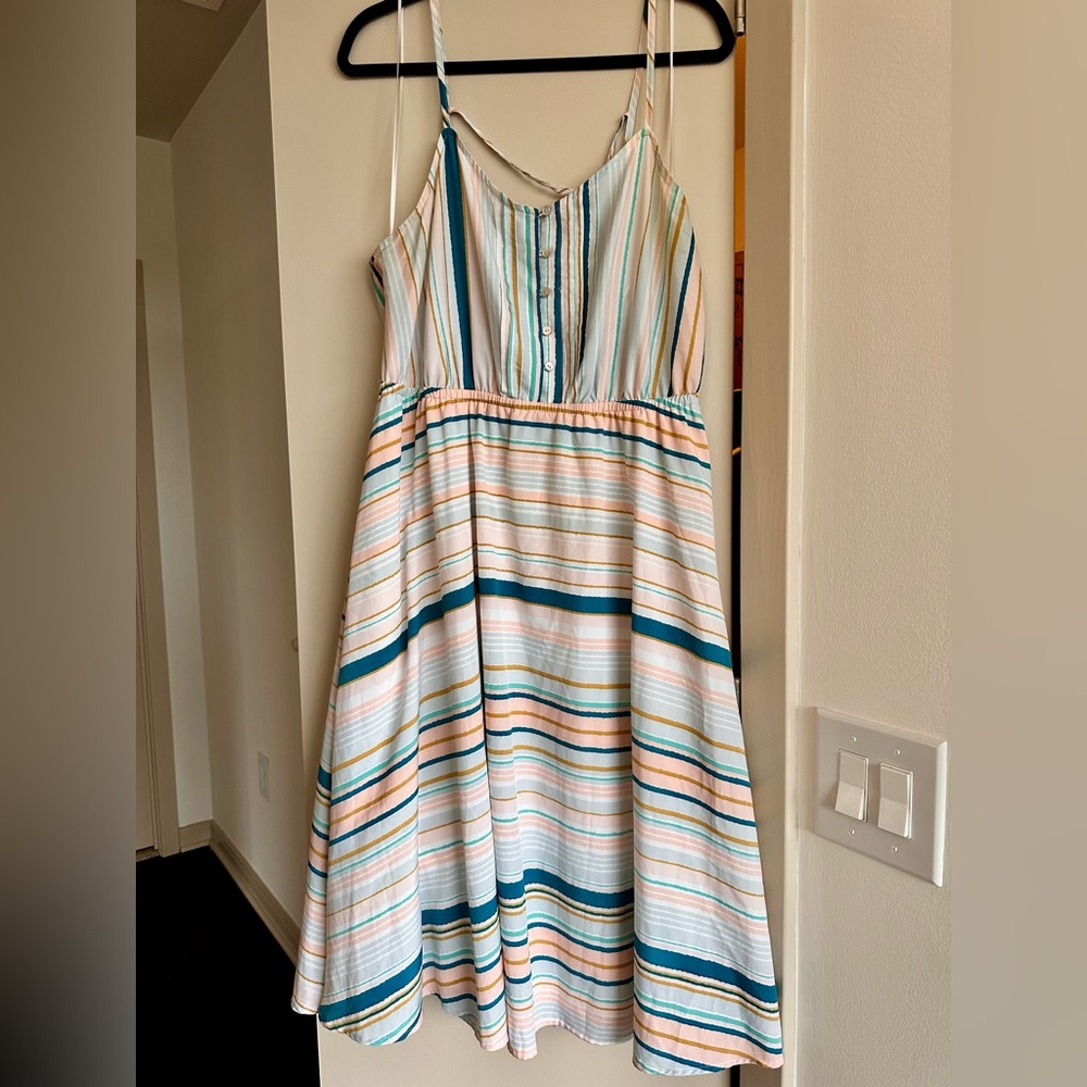 LC Lauren Conrad Striped Maxi Dress - Blue, Pink, Cream